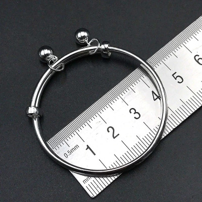 Vòng , Lắc Tay Chân Cho Bé Bạc Ta Dạng Kiềng Chuông Họa Tiết Phay BẠC HIỂU MINH LTE536