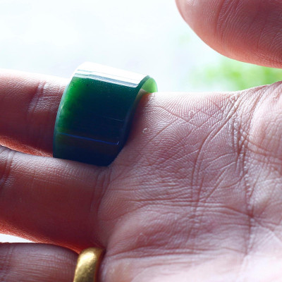 Nhẫn càng long ngọc bích mệnh hỏa, mộc - Ngọc Quý Gemstones