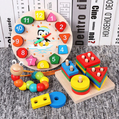 Combo 6 Món Đồ Chơi Gỗ Phát Triển Trí Tuệ Cho Bé Vừa Chơi Vừa Học