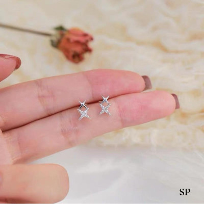 Bông tai nụ bạc ta hình sao MS27b