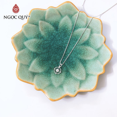 Dây chuyền bạc mặt la bàn - Ngọc Quý Gemstones