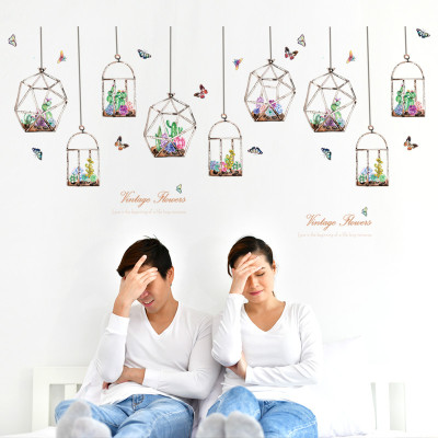 Decal dán tường Giỏ Hoa SK7174