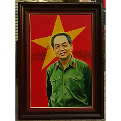 TRANH VẼ SƠN DẦU - BÁC GIÁP  ( ĐẠI TƯỚNG VÕ NGUYÊN GIÁP)
