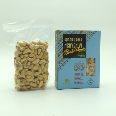 HẠT ĐIỀU BÌNH PHƯỚC RANG NGUYÊN VỊ KHÔNG MUỐI -  HỘP 250G