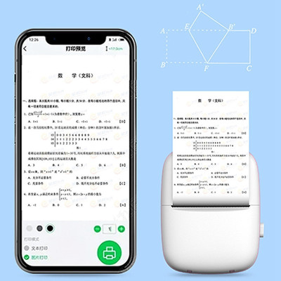Máy in nhãn nhiệt cầm tay Mini Máy in bỏ túi Bluetooth không dây Android IOS Điện thoại Máy in ảnh Máy tạo nhãn - Hàng Nhập Khẩu