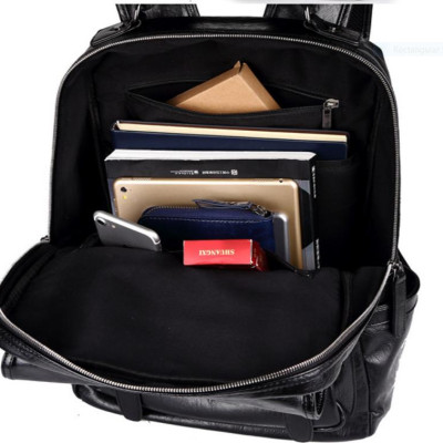 Ba lô da bò nam công suất lớn phong cách châu âu