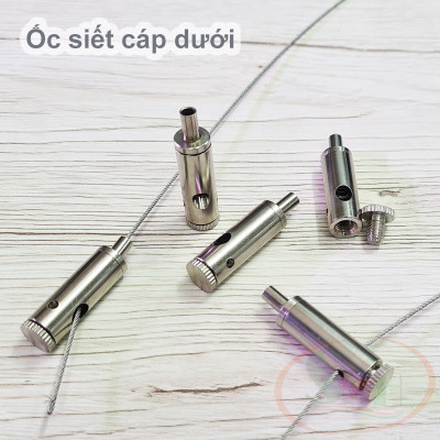 Kit phụ kiện treo đèn MAD ốc siết, cáp inox, móc C treo đèn bể cá tép thủy sinh