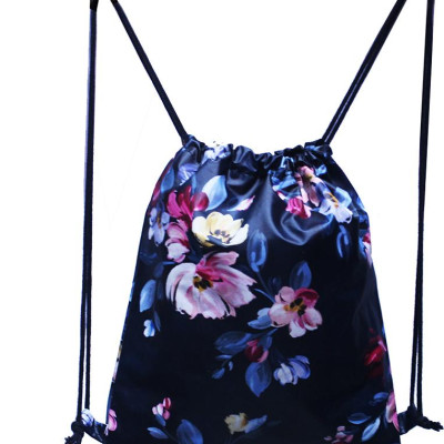 Balo Rút Dây Họa Tiết nhỏ vải dù siêu nhẹ