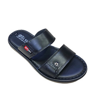 Dép Nam Quai Ngang Da Bò Thật TITI ĐÔ Cao Cấp DNA2156d