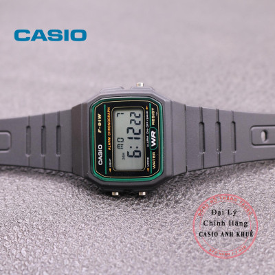 Đồng hồ nam Casio F-91W-3DG dây nhựa