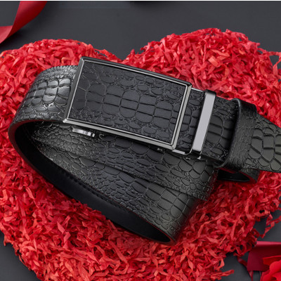 Thắt lưng nam da bò nguyên chất mặt khóa tự động hợp kim cao cấp