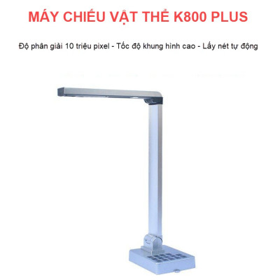 ROGTZ - Máy Chiếu Vật Thể Scan Tài Liệu Màu Tốc Độ Cao K800 Plus Lấy Nét Tự Động Scan A3/A4/A5 Camera 10MP Kết Nối VGA - HDMI - USB - AV Google Meet Văn Phòng Lớp Học DirectConnect Visualizer UltraZoom GoogleMeet Office Classroom Hàng Chính Hãng