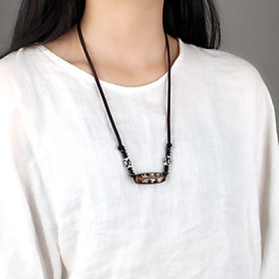 MẶT DÂY CHUYỀN THIÊN CHÂU DZI QUAN ÂM VÀ LỤC TỰ ÔM MANI TÂY TẠNG