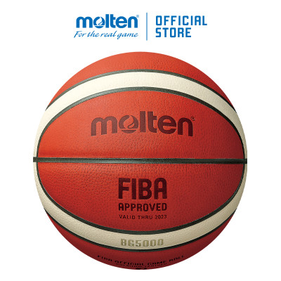 Bóng rổ Molten BG5000 Da thật - Bóng thi đấu chính thức hệ thống FIBA