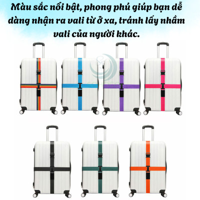 Dây Đai Vali Chữ Thập Có Khóa Số 3 Mã Bảo Mật 4m- Dây Đai Vali Chống Trộm Khóa Số 3 – Bản To Siêu Chắc- Dây Đai Hành Lý 4m – Dây Đôi Khóa Số Tiện Lợi- Dây Đai Vali Du Lịch Khóa Mã 3 Số