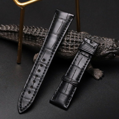 Dây đồng hồ Da Cá Sấu Đen Size 12/13/14/15/16/17/18/19/20/21/22/23/24/25/26mm - Dây Đeo Da Cá Sấu Thật 100% - Bảo Hành 12 Tháng