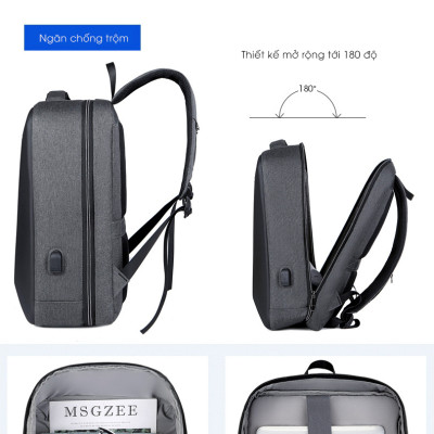 Balo Nam Tích Hợp Khóa Chống Trộm Cao Cấp Teement, Chống Rạch, Chống Nước, Chống Xước Thời Trang Phong Cách Mới - Hàng Chính Hãng