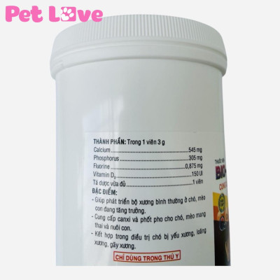 Hộp Bio Calci Pet  Bổ Sung Canxi Và Khoáng Chất Cho Chó Mèo (30 viên, mẫu mới)