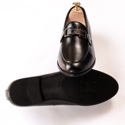 Giày Tây Nam Không Dây Đai Ngang ( Xả Kho ) - Da Mềm Đế Cao Su Mềm Mã D02-PVC