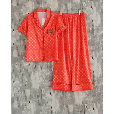 Bộ Đồ Ngủ Quảng Châu Cao Cấp Tay Ngắn Quần Dài Hoạ Tiết Dễ Thương
