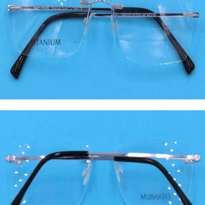 Mắt kính lão ti-tan bạc không viền 868