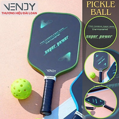 Vợt Tập Pickleball VENDY Super Power T700 Carbon Fiber 16mm Thermofoamed - Hàng Chính Hãng (1 Cái)