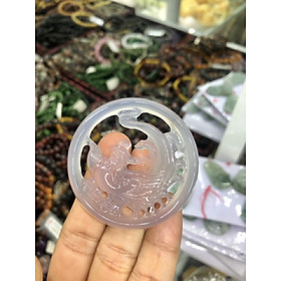 Mặt dây chuyền phượng hoàng phong thủy đá mã não