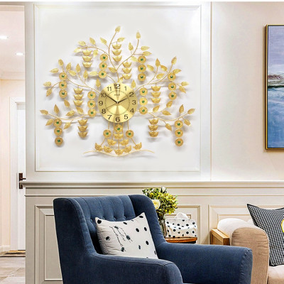 Đồng Hồ Trang Trí Treo Tường Nghệ Thuật Cao Cấp Shouse A23 hiện đại 3D kích cỡ lớn đẹp kim trôi treo phòng khách