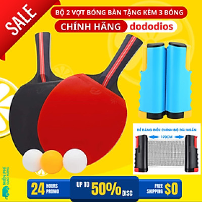 Bộ vợt bóng bàn tặng kèm 3 bóng cao cấp dododios cốt vợt 7 lớp và 9 lớp mặt mút đàn hồi, chất lượng đạt chuẩn + Trụ Kẹp Có Lưới Bóng Bàn Rút Gọn Chất Liệu ABS Cao Cấp Chiều Dài Điều Chỉnh Tới 1,7m Chọn Màu - Hãng dododios