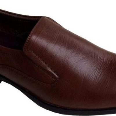 Giày tây nam Trường Hải màu nâu da bò thật mềm mại không bong tróc đế cao su không trơn  GT541