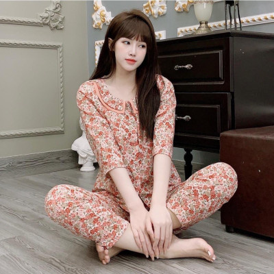 Đồ bộ mặc nhà đẹp, chất lụa hàn