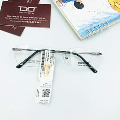 Gọng kính Nam Nữ, khoan ốc, không gọng, hàng chính hãng hàn quốc Essentials E50010