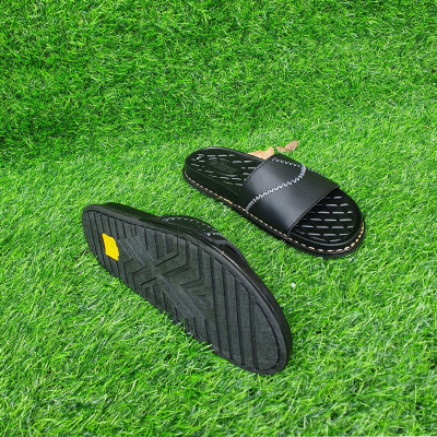 Dép da nam quai ngang Trường Hải da bò 2 màu nâu,đen DN115