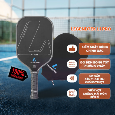 Vợt Pickleball Legendtek L1 Pro Cao Cấp - Xanh Nhạt - Lõi Poly Siêu Nhẹ, Mặt Carbon Cường Lực, Kiểm Soát Toàn Diện