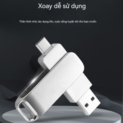 USB CRAZY COOL 64Gb - USB 3.0 64GB Đầu Nối Kép Với 2 Cổng USB Type-C Và USB Type-A - Tương Thích MAC / PC Chuẩn Giao Tiếp USB 3.0 Và 2.0 - Hàng Chính Hãng
