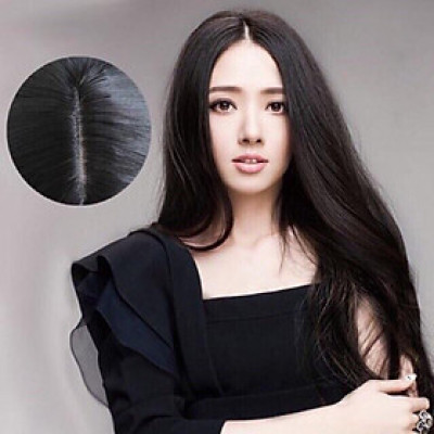 Tóc giả 2 mái thẳng lửng cao cấp- tặng lưới chùm tóc