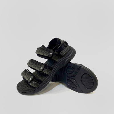 Giày Sandal Nam The Bily 3 Quai Ngang - Màu Xám Thổ Cẩm BL04