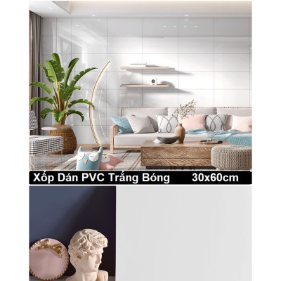 Bộ 15 Tấm Xốp Dán Tường 3D PVC Vân Đá 60x30cm Keo Sẵn Dày 2,5mm Cao Cấp, Sang trọng