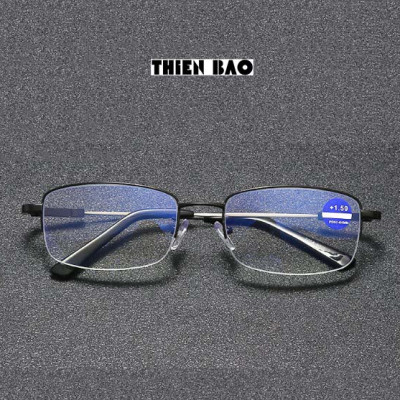 Kính lão thị, kính viễn thị Nam nữ KVM367 hàng đẹp xẻ cước chống as xanh Gọng TITANIUM càng dẻo chuẩn độ