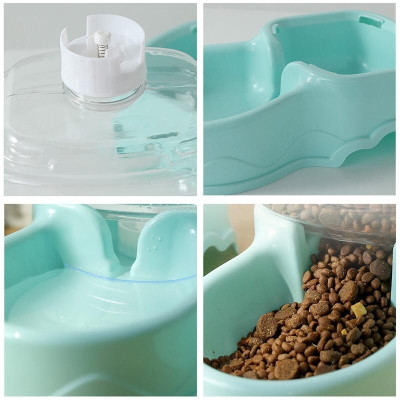 Khay Bát Ăn Và Bình Nước Tự Động Cho Chó Mèo Dung Tích 3.5L