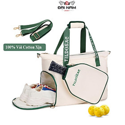 Túi Đựng Vợt Pickleball Kiểu Dáng Thể Thao 100% Cotton Cao Cấp,Chống Thấm Nước,Đựng Nhiều Phụ Kiện Chính Hãng Đại Nam Sport