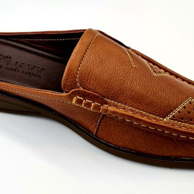 Giày lười nam da bò thật 100% DONAVY thiết kế 02 tam giác bắt mắt thời trang DOGLTG