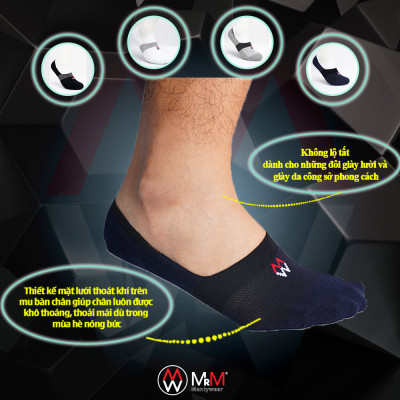 Combo 5 Đôi Tất Hài Lười Nam Lịch Lãm, Sang Trọng, Chất Liệu Sợi Cotton Cao Cấp Co Giãn 4 Chiều, Chống Hôi Chân, Silicon Chống Tụt Gót Chân MRM FASHION ( Mix Màu)