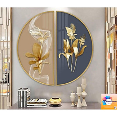 Tranh trang gương, tranh bán nguyệt trang trí treo tường, tranh phòng khách, tranh phòng ngủ, tranh phòng ăn