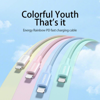 Ugreen UG90493US532TK 1M màu đen có chip MFi Cáp sạc - truyền dữ liệu USB-C sang lightning - HÀNG CHÍNH HÃNG