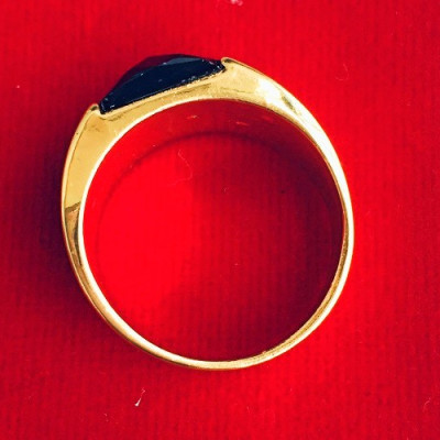 Nhẫn xoàn, Phong cách Âu Mỹ, Màu vàng 18K, Chất liệu hợp kim đính Pha lê tinh thể, mẫu Luxi Green 007M, Kèm hộp đựng Cẩm Tú