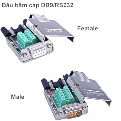 Đầu bấm DB9 đồng + Vỏ ốp kim loại YL-JM001-9F hãng HD-LINK. HÀNG CHÍNH HÃNG