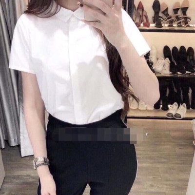 Sơ mi trắng công sở_ Sơ mi trắng nữ cộc tay chất thô nhật dư xịn