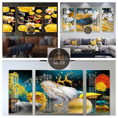 XẢ KHO TRANH TRÁNG GƯƠNG BỘ 3 BỨC SIÊU TO DÀI 1,4M, XẢ KHO GIÁ XƯỞNG