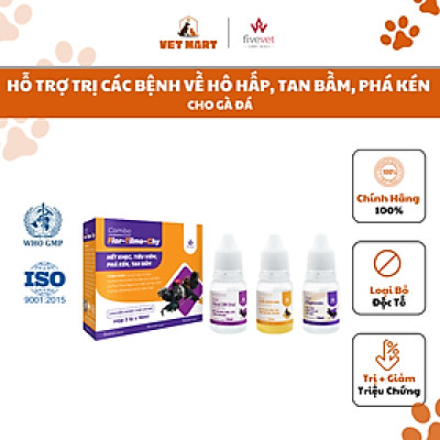 Combo Flor-Tilmo-Chy (30ml) - Dung Dịch Hỗ Trợ Hen Khẹc Cho Gà Đá_Fivevet